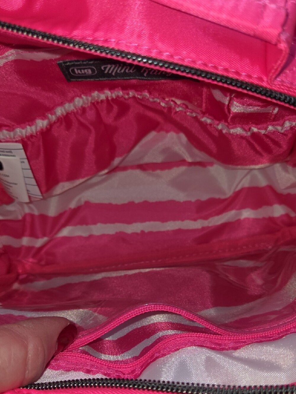 LUG Quilted Crossbody Bag in Magenta - Picture 2 of 3